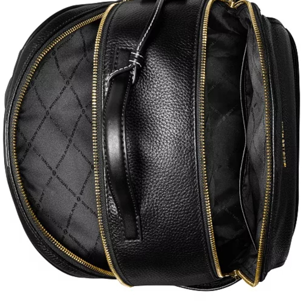 Michael Kors Black Textured Women's Backpack - Picture 12 of 14